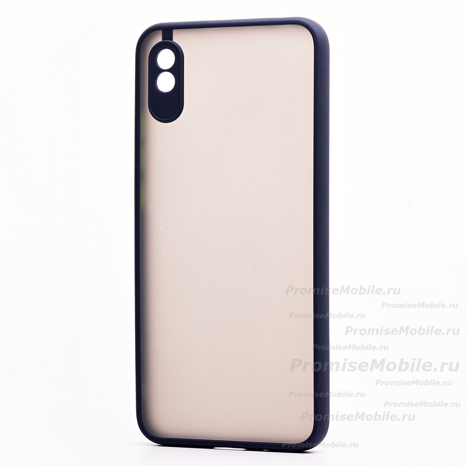 Чехол для Xiaomi M2006C3LG пластиковый с окантовкой <синий> ― 