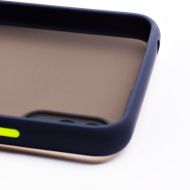 Чехол для Xiaomi M2006C3LG пластиковый с окантовкой <синий>