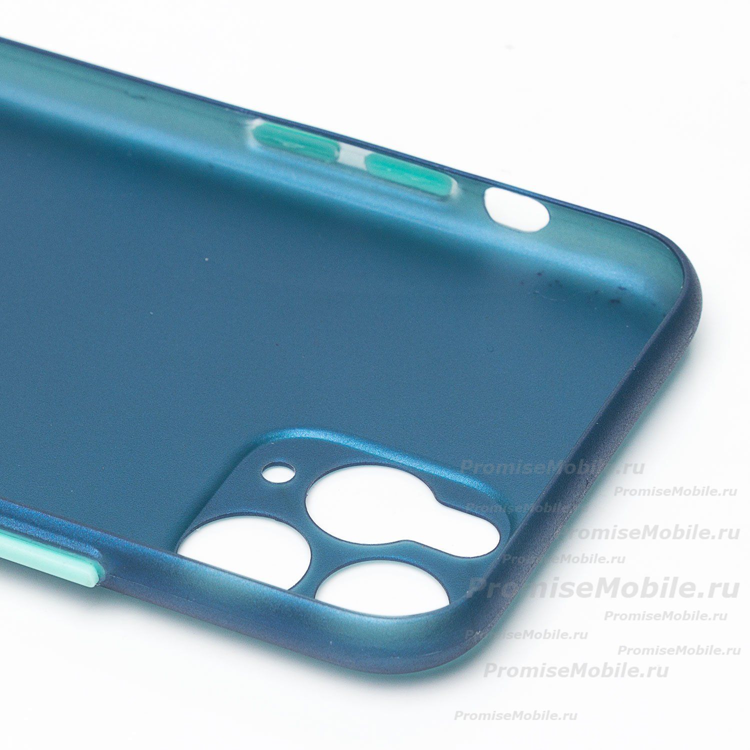 Чехол для Apple iPhone 11 Pro пластиковый матовый <прозрачно-синий> ― 