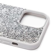 Чехол для Apple iPhone 14 Pro Max пластиковый Posh Shine <серебристый>