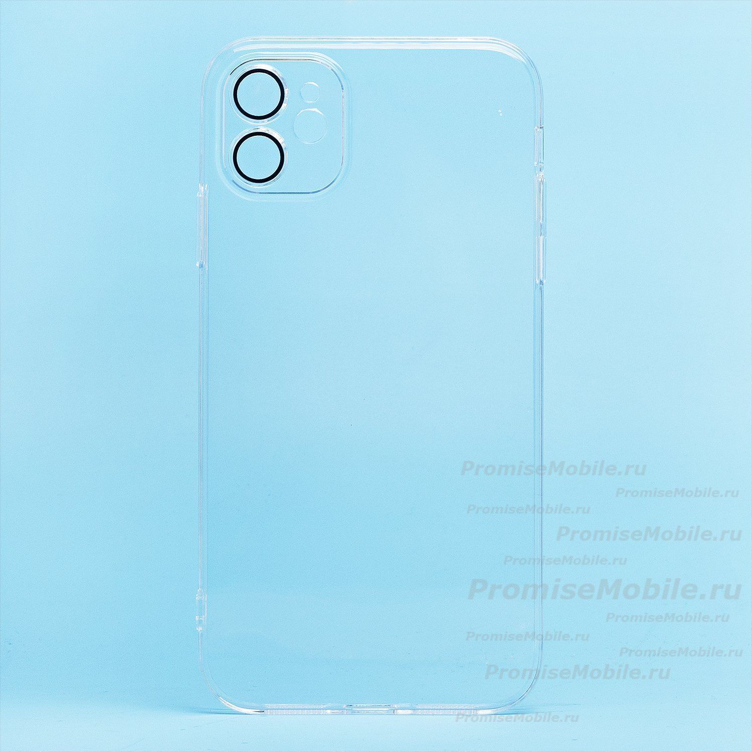 Чехол для Apple iPhone 11 пластиковый с закрытой камерой <прозрачный> ― 