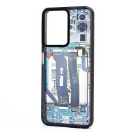 Чехол для Infinix Hot 30i (X669D) пластиковый (рис. 088) <голубой>