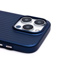 Чехол для Apple iPhone 15 Pro пластиковый рифленый <синий>