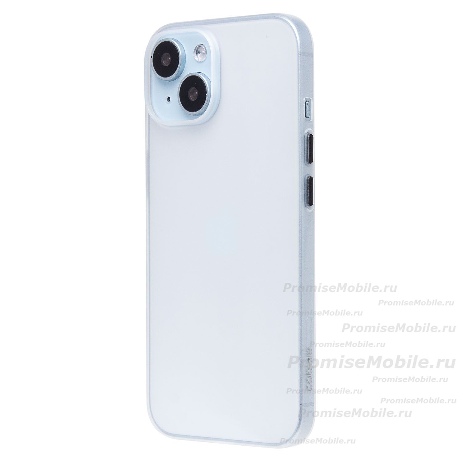 Чехол для Apple iPhone 15 пластиковый Coblue Matte <прозрачно-белый> ― 