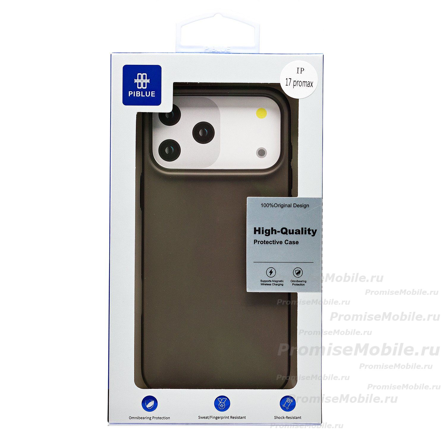 Чехол для Apple iPhone 17 Pro Max пластиковый Coblue Matte <прозрачно-черный> ― 