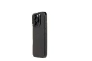Чехол для Apple iPhone 16 Pro силиконовый с блестками <серо-прозрачный>