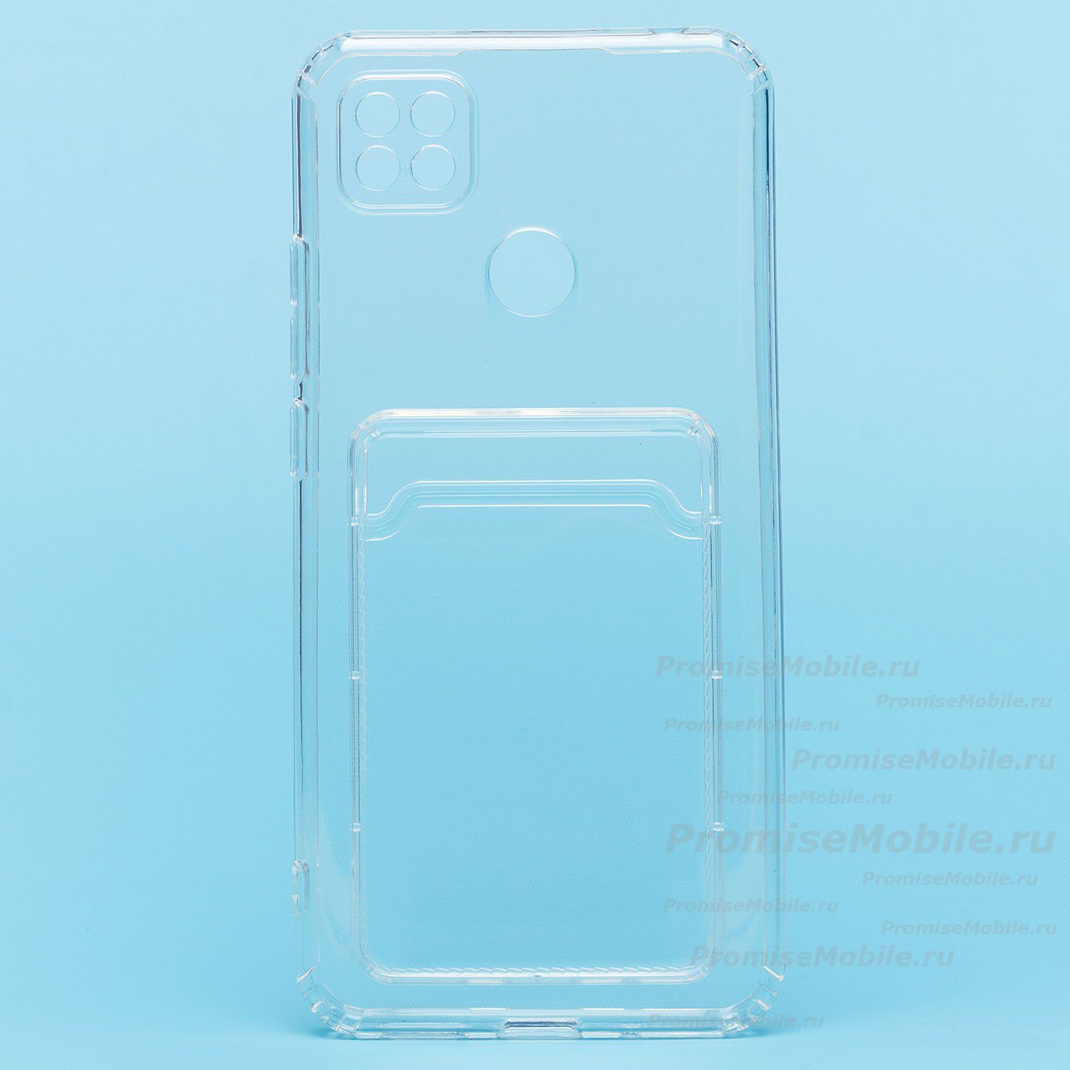 Чехол для Xiaomi M2006C3MG силиконовый с картхолдером №2 <прозрачный> ― 