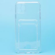 Чехол для Apple iPhone 11 Pro Max силиконовый с картхолдером №2 <прозрачный>