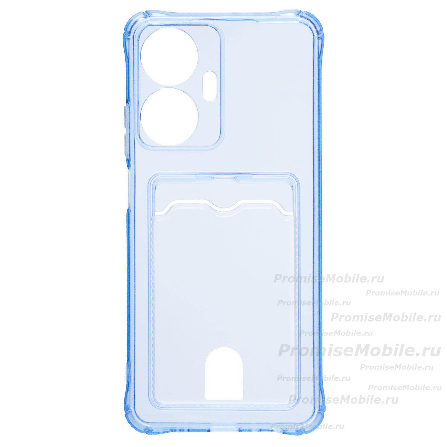 Чехол для Realme C55 силиконовый с картхолдером №2 <синий> ― 