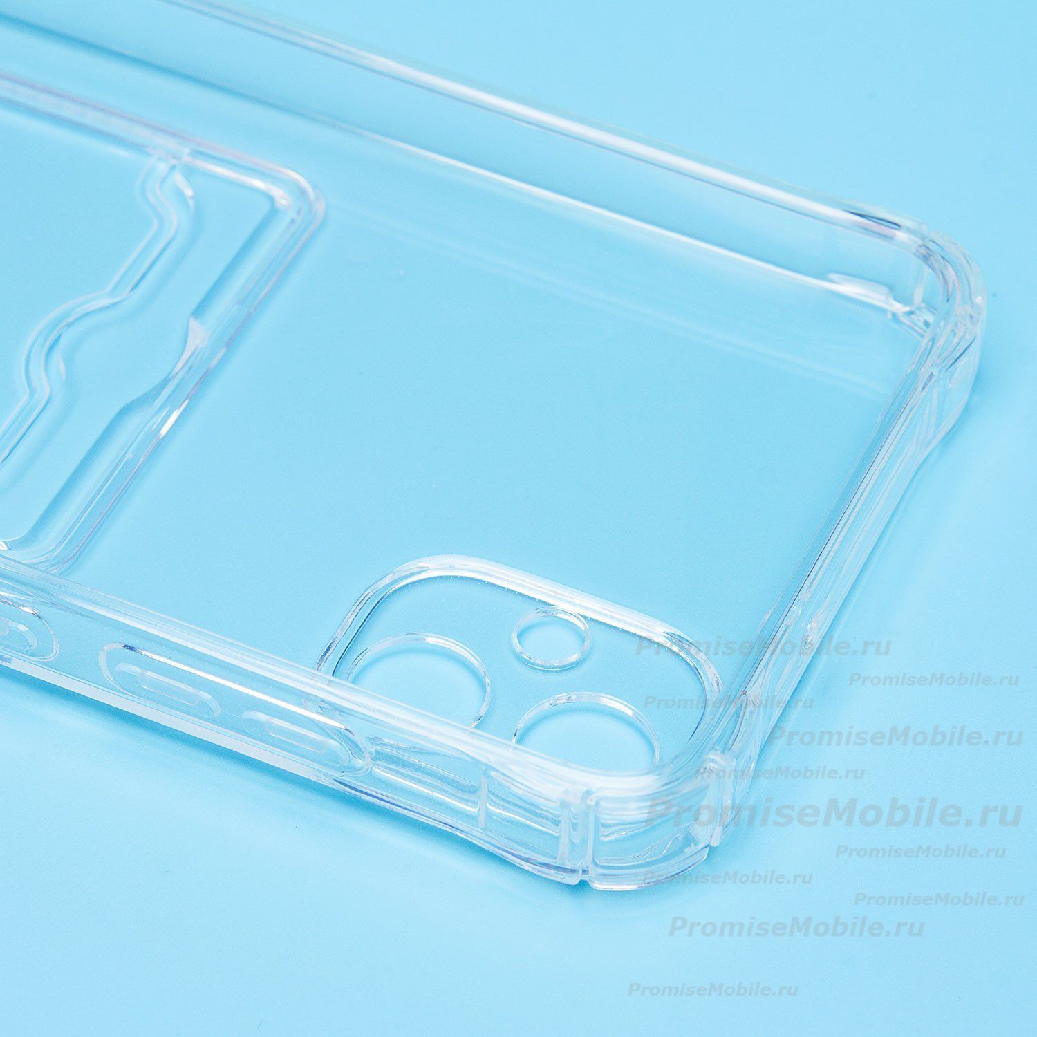 Чехол для Samsung SM-A055F (Galaxy A05) силиконовый с картхолдером №2 <прозрачный> ― 