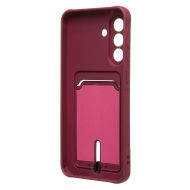 Чехол для Samsung SM-A366B (Galaxy A36 5G) силиконовый с картхолдером №4 <бордовый>