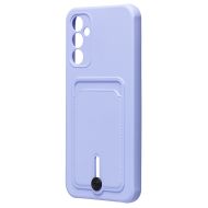 Чехол для Samsung SM-A145F (Galaxy A14) силиконовый с картхолдером №4 <светло-фиолетовый>