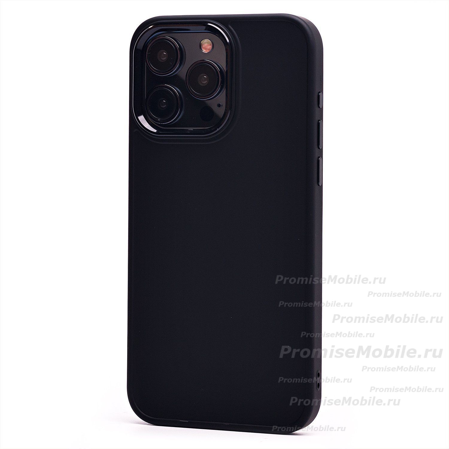 Чехол для Apple iPhone 15 Pro Max силиконовый матовый №6 <черный> ― 