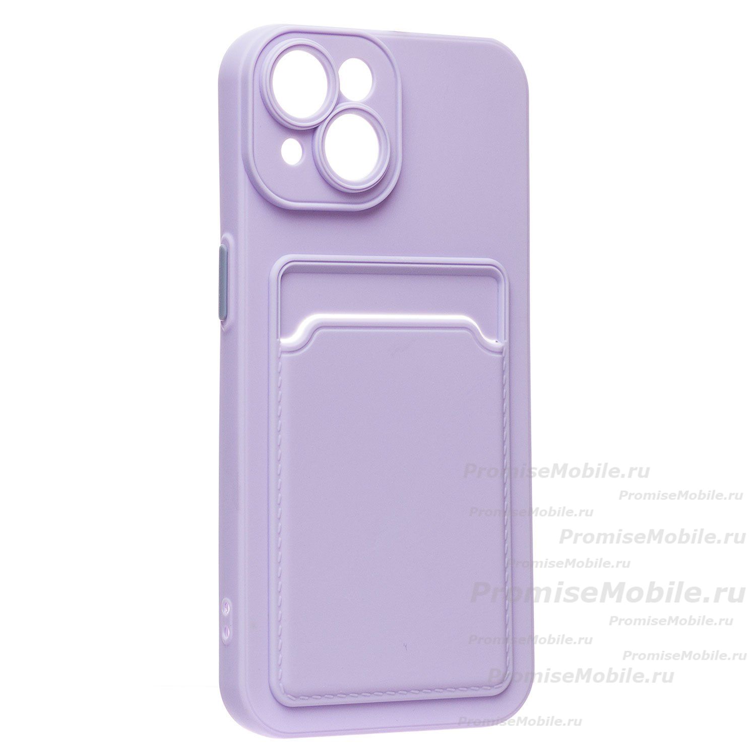 Чехол для Apple iPhone 14 силиконовый с картхолдером №6 <фиолетовый> ― 