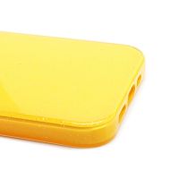 Чехол для Apple iPhone 12 Pro силиконовый с блестками №3 <желтый>