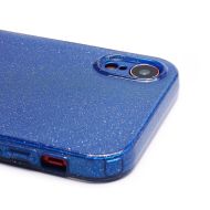 Чехол для Apple iPhone XR силиконовый с блестками №3 <синий>