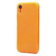 Чехол для Apple iPhone XR силиконовый с блестками №3 <оранжевый>