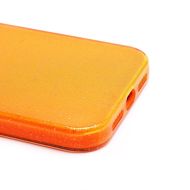 Чехол для Apple iPhone XR силиконовый с блестками №3 <оранжевый>