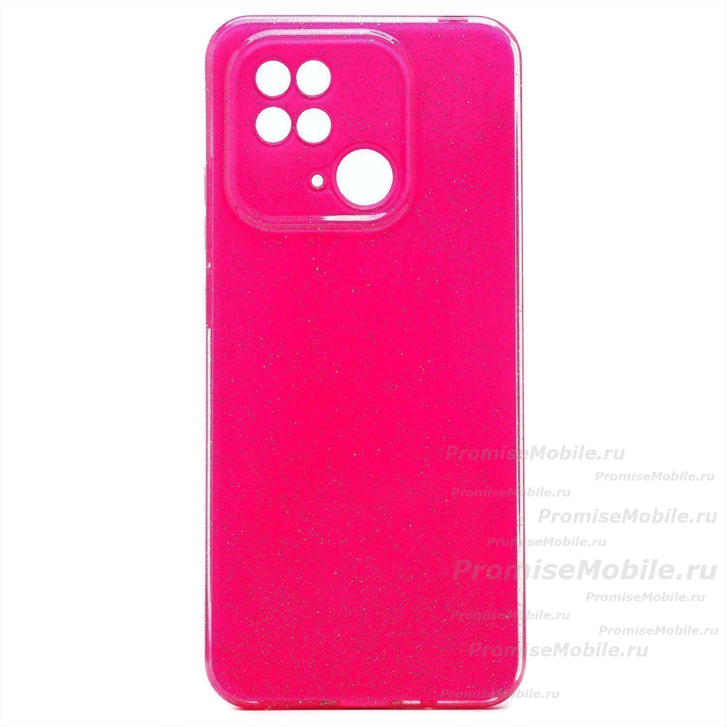 Чехол для Xiaomi 220333QNY силиконовый с блестками №3 <розовый> ― 