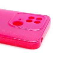 Чехол для Xiaomi 220333QNY силиконовый с блестками №3 <розовый>