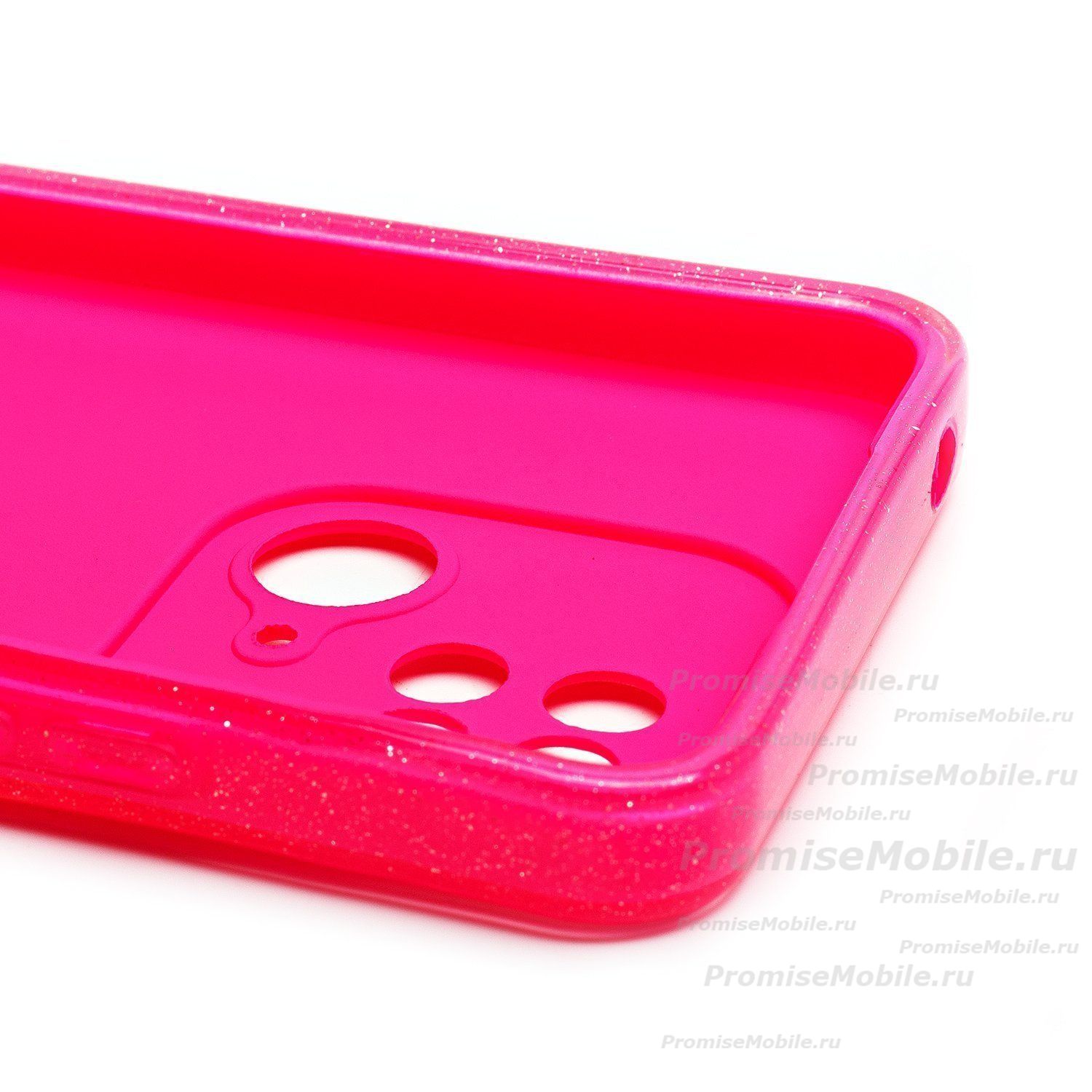 Чехол для Xiaomi 220333QNY силиконовый с блестками №3 <розовый> ― 