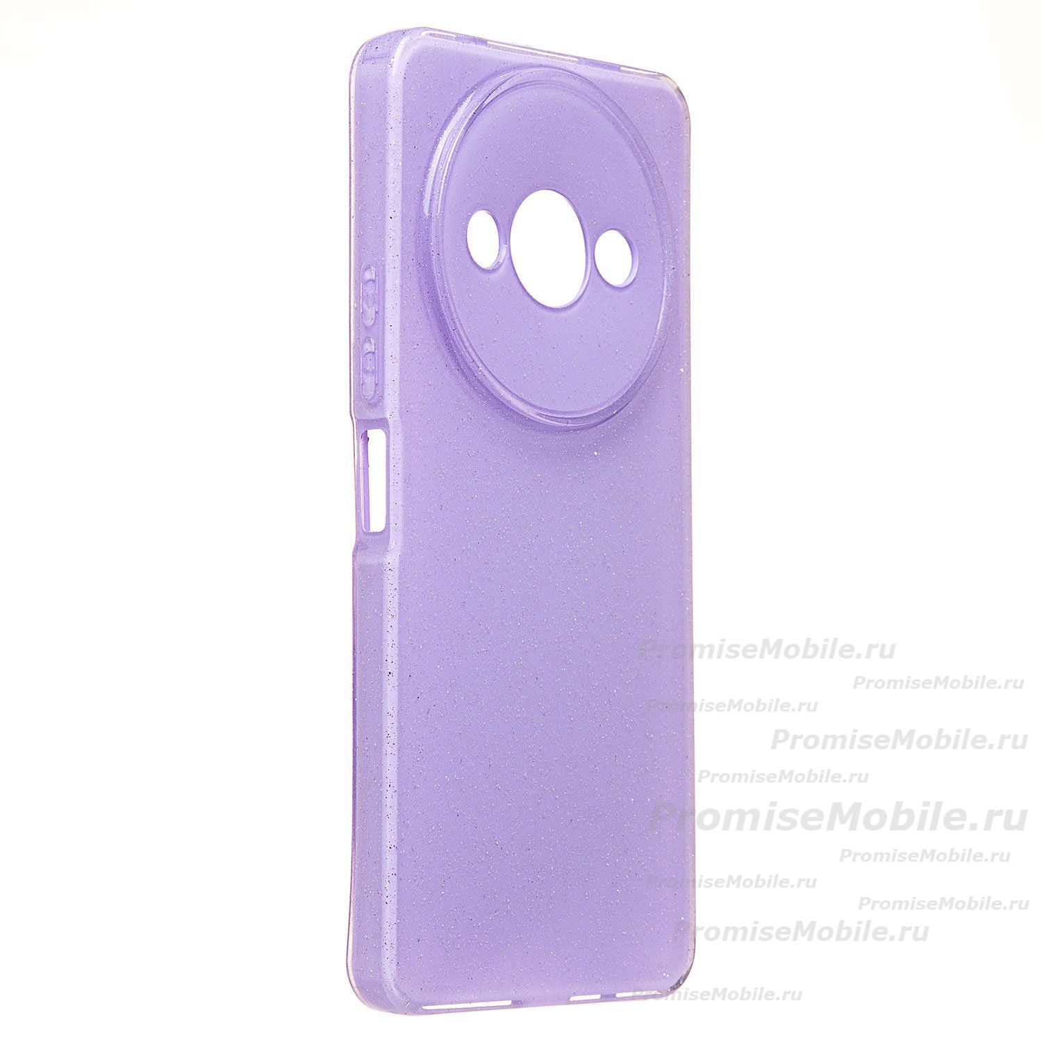 Чехол для Xiaomi 23129RN51X силиконовый с блестками №3 <светло-фиолетовый> ― 