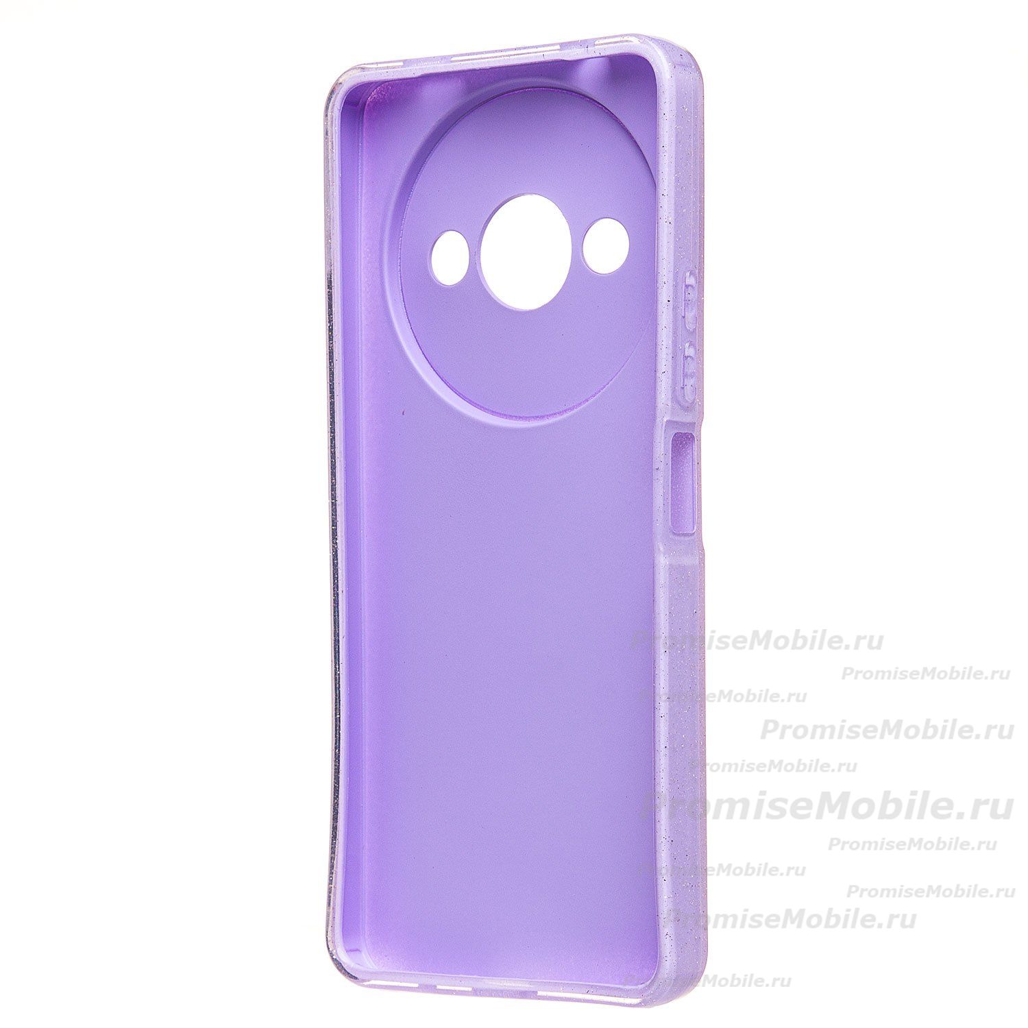 Чехол для Xiaomi 23129RN51X силиконовый с блестками №3 <светло-фиолетовый> ― 