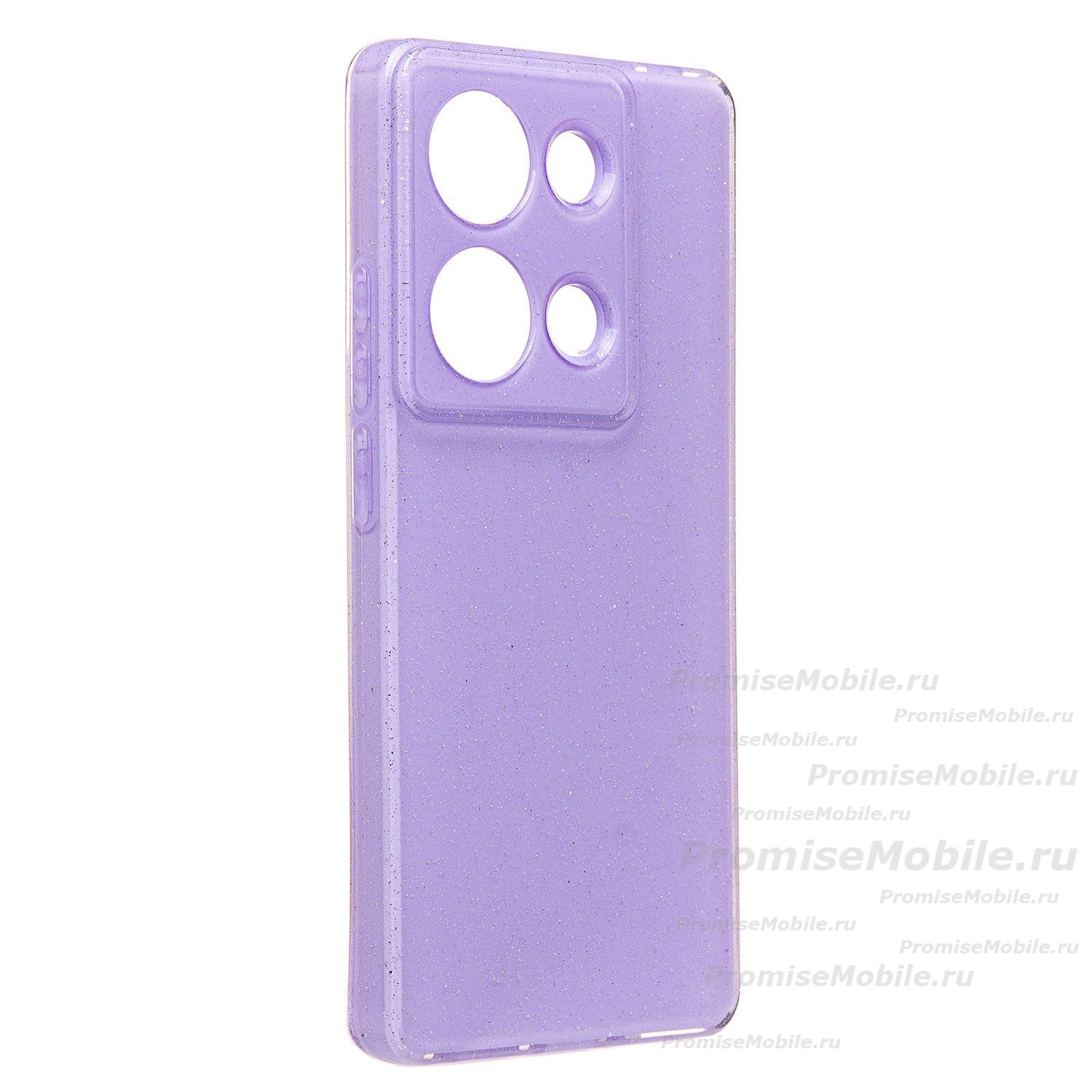Чехол для Xiaomi 23117RA68G силиконовый с блестками №3 <светло-фиолетовый> ― 
