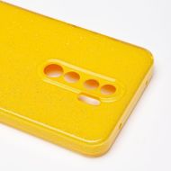 Чехол для Xiaomi M1906G7T силиконовый с блестками №3 <желтый>