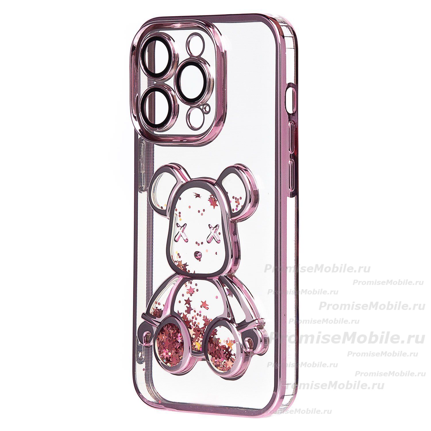 Чехол для Apple iPhone 14 Pro силиконовый Мишка <розовый> ― 