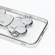 Чехол для Apple iPhone 14 силиконовый Мишка №2 <серебристый>