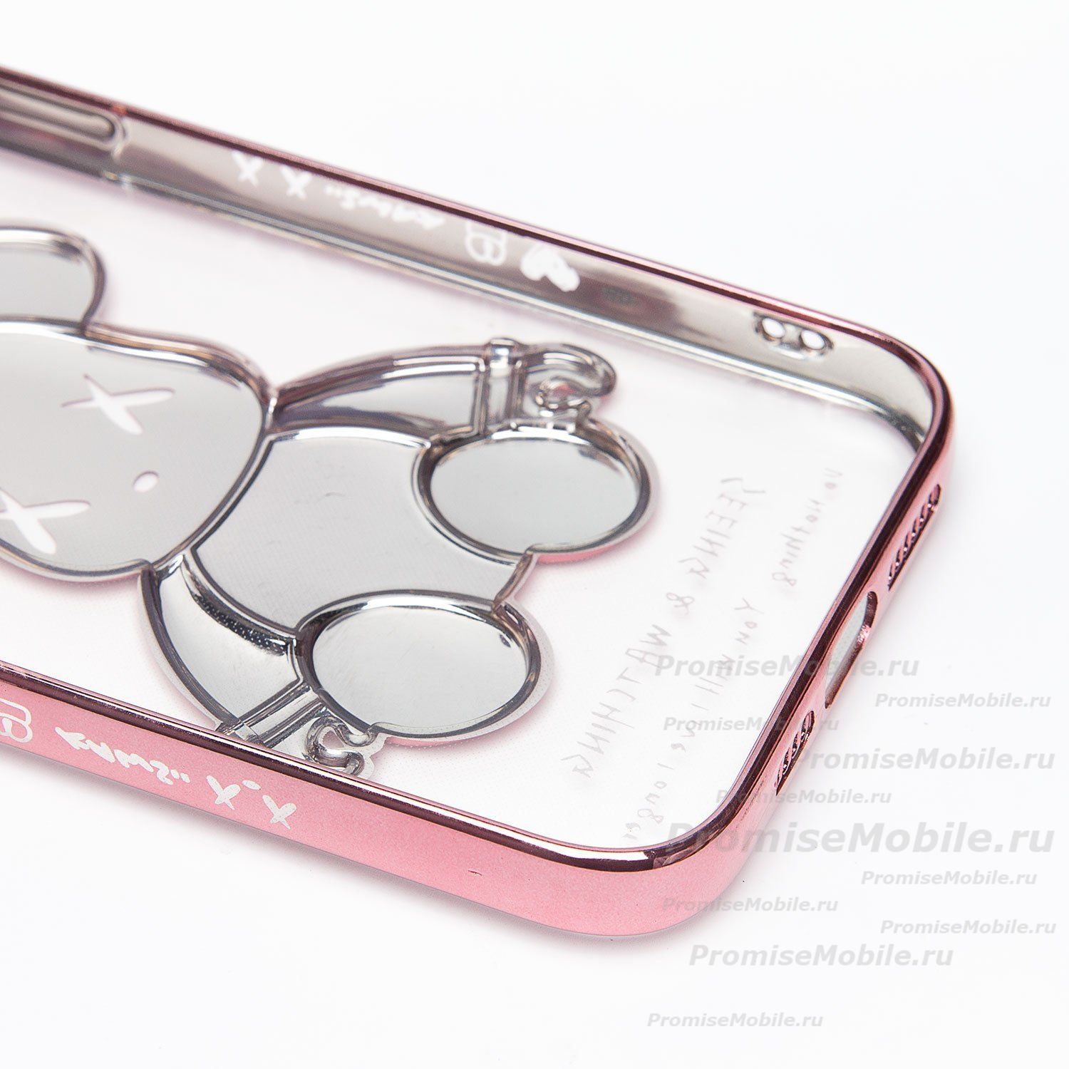 Чехол для Apple iPhone 14 Pro Max силиконовый Мишка №2 <розовый> ― 