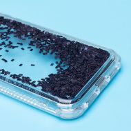 Чехол для Apple iPhone 11 силиконовый с блестками №4 <черный>