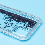 Чехол для Apple iPhone 11 силиконовый с блестками №4 <черный>