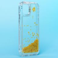 Чехол для Apple iPhone 11 силиконовый с блестками №4 <желтый>