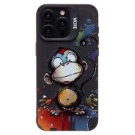 Чехол для Apple iPhone 15 Pro Max силиконовый (рис. 335/утка) <черный>