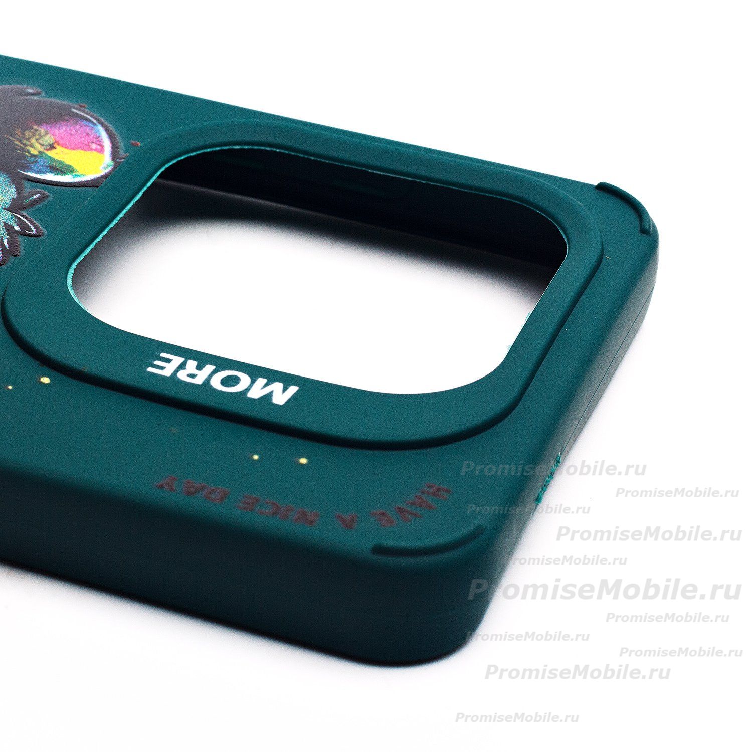 Чехол для Infinix Hot 40i (X6528B) силиконовый (рис. 335/медведь) <темно-зеленый> ― 