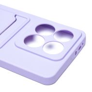 Чехол для Xiaomi 14T Pro силиконовый с картхолдером №9 <светло-фиолетовый>