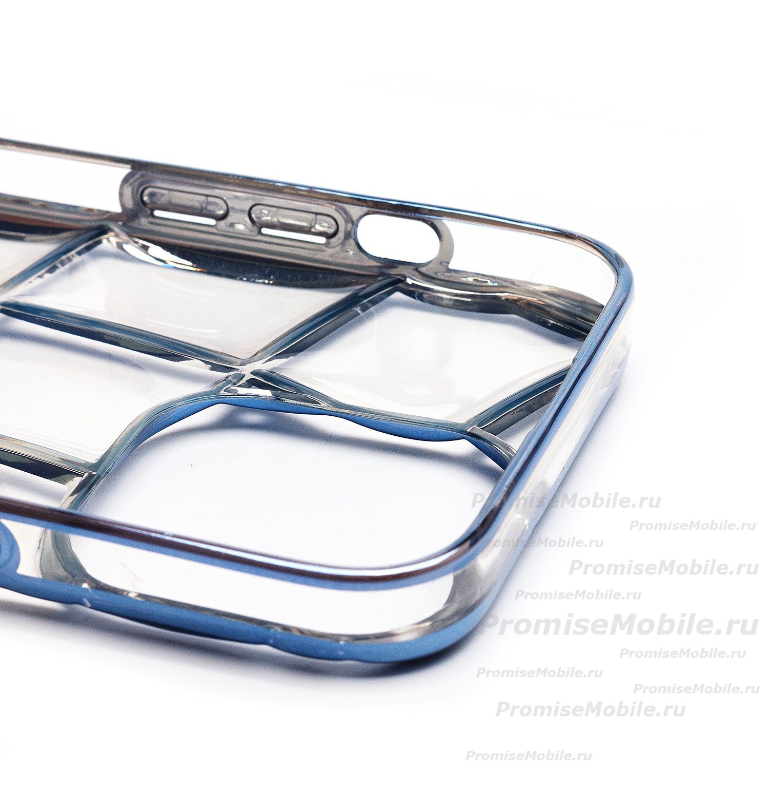 Чехол для Apple iPhone 14 Pro Max силиконовый серия чешуя <синий> ― 