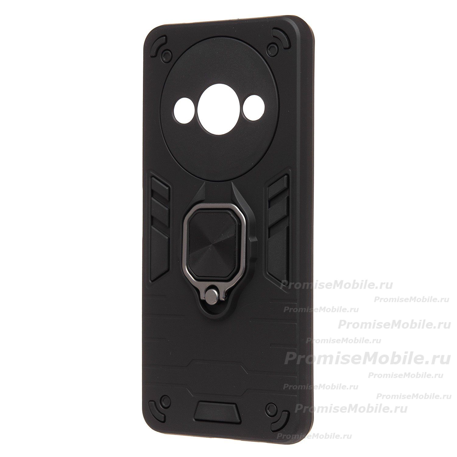 Чехол для Xiaomi 23129RN51X силиконовый противоударный с кольцом <черный> ― 