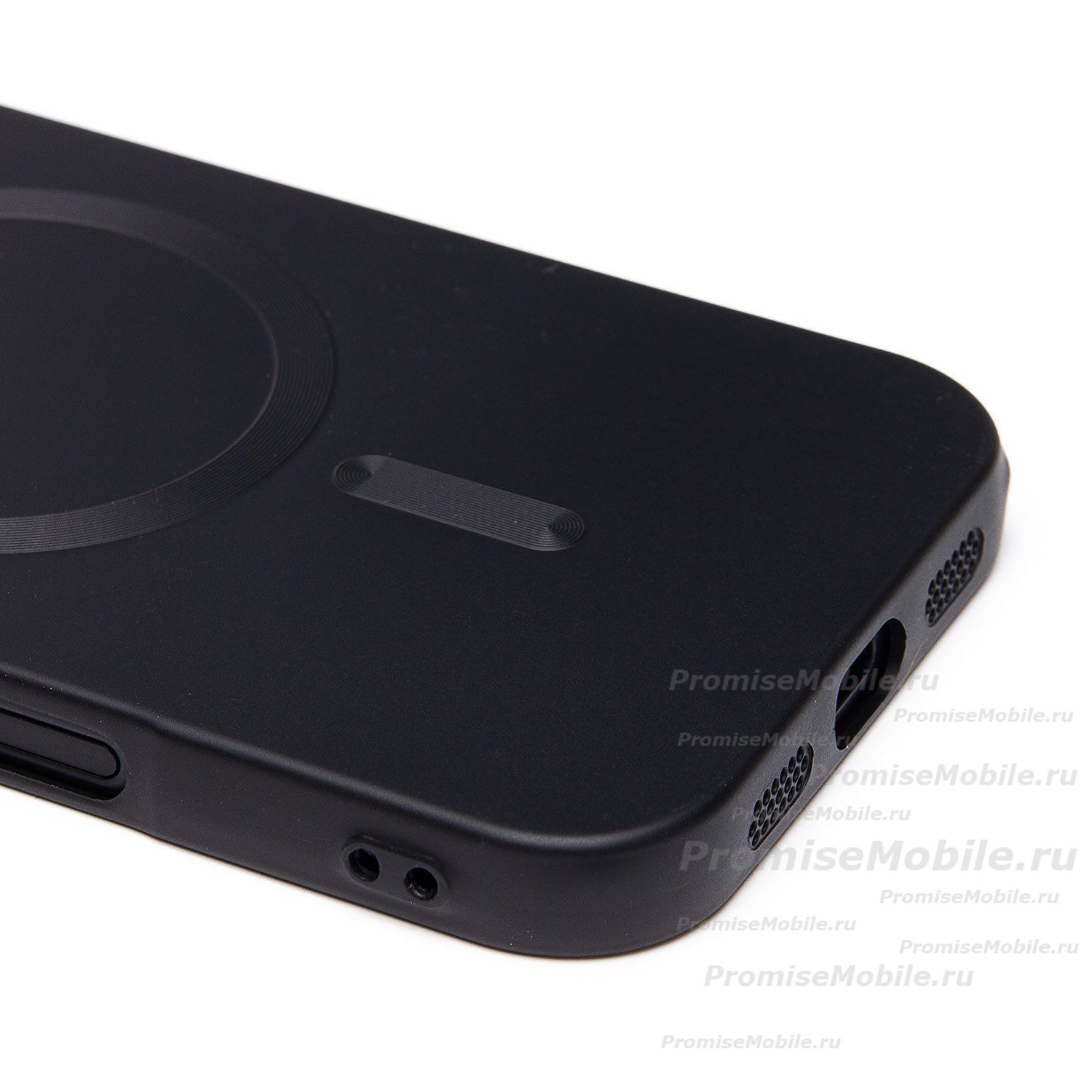 Чехол для Apple iPhone 17 силиконовый Matte MagSafe <черный> ― 