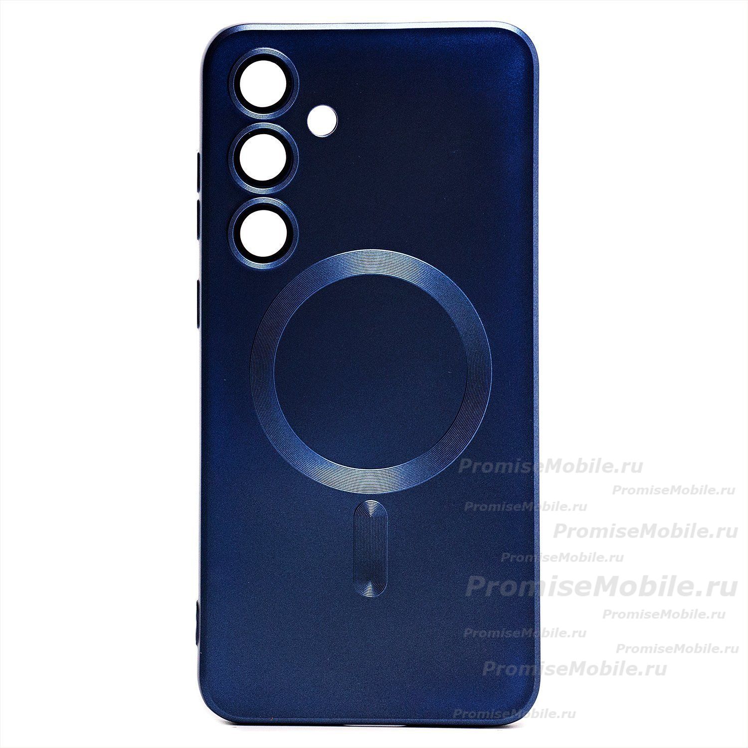 Чехол для Samsung SM-S926B (Galaxy S24 Plus) силиконовый Matte MagSafe <темно-синий> ― 