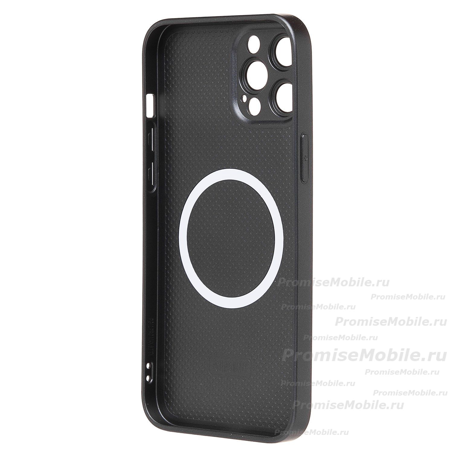 Чехол для Apple iPhone 12 Pro Max пластиковый MagSafe №3 <черный> ― 