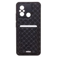 Чехол для Xiaomi 22127PC95I силиконовый с картхолдером №8 <черный>