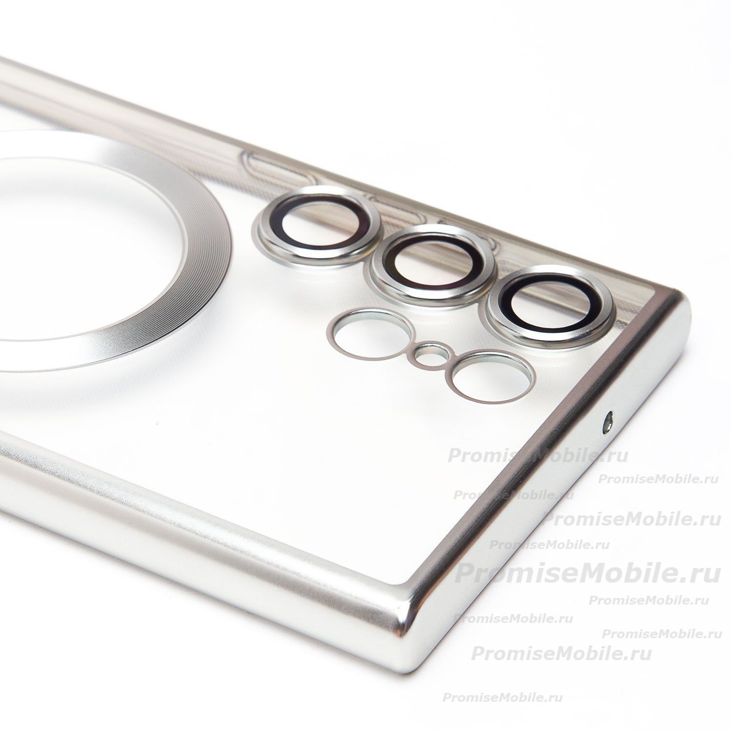 Чехол для Samsung SM-S918B (Galaxy S23 Ultra) силиконовый MagSafe №7 <серебристый> ― 
