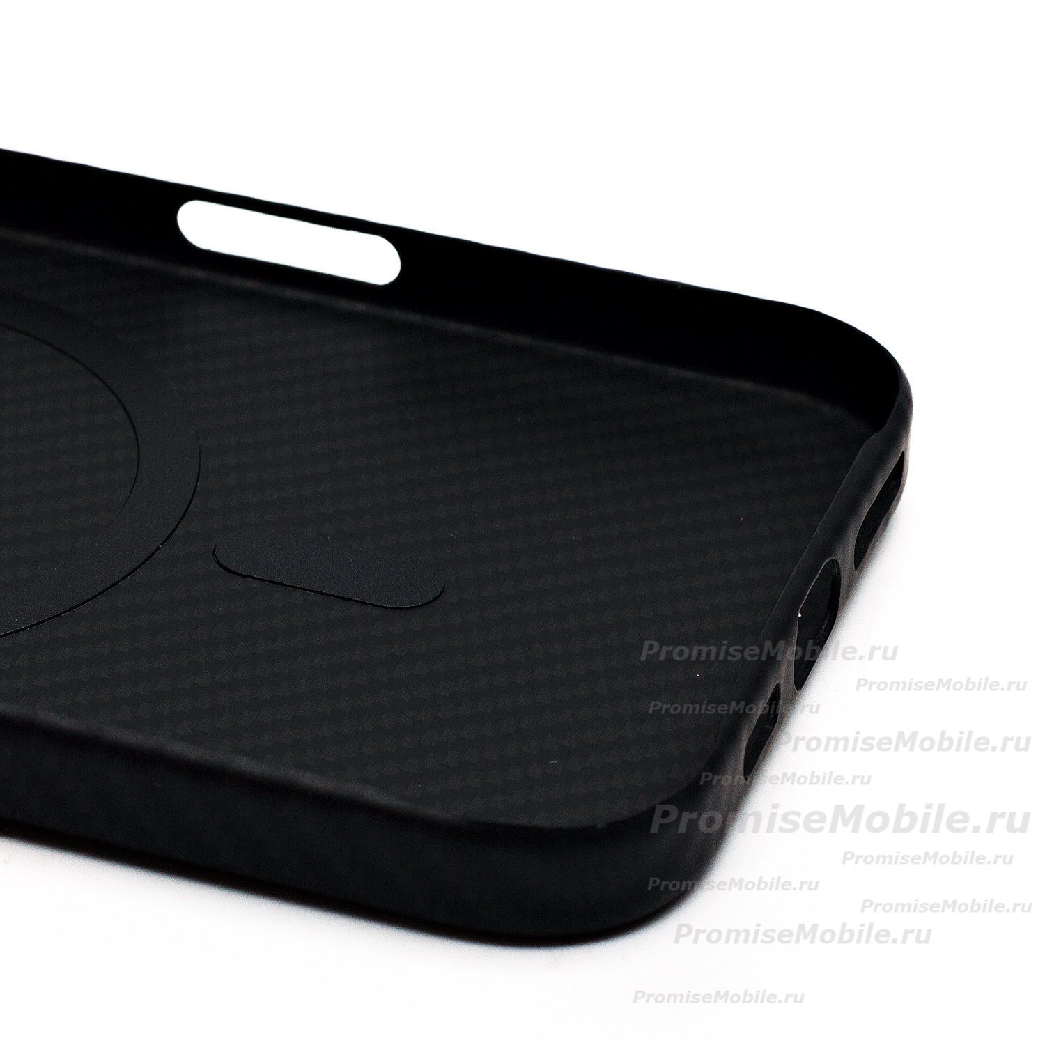 Чехол для Apple iPhone 16 силиконовый Carbon MagSafe <черный> ― 