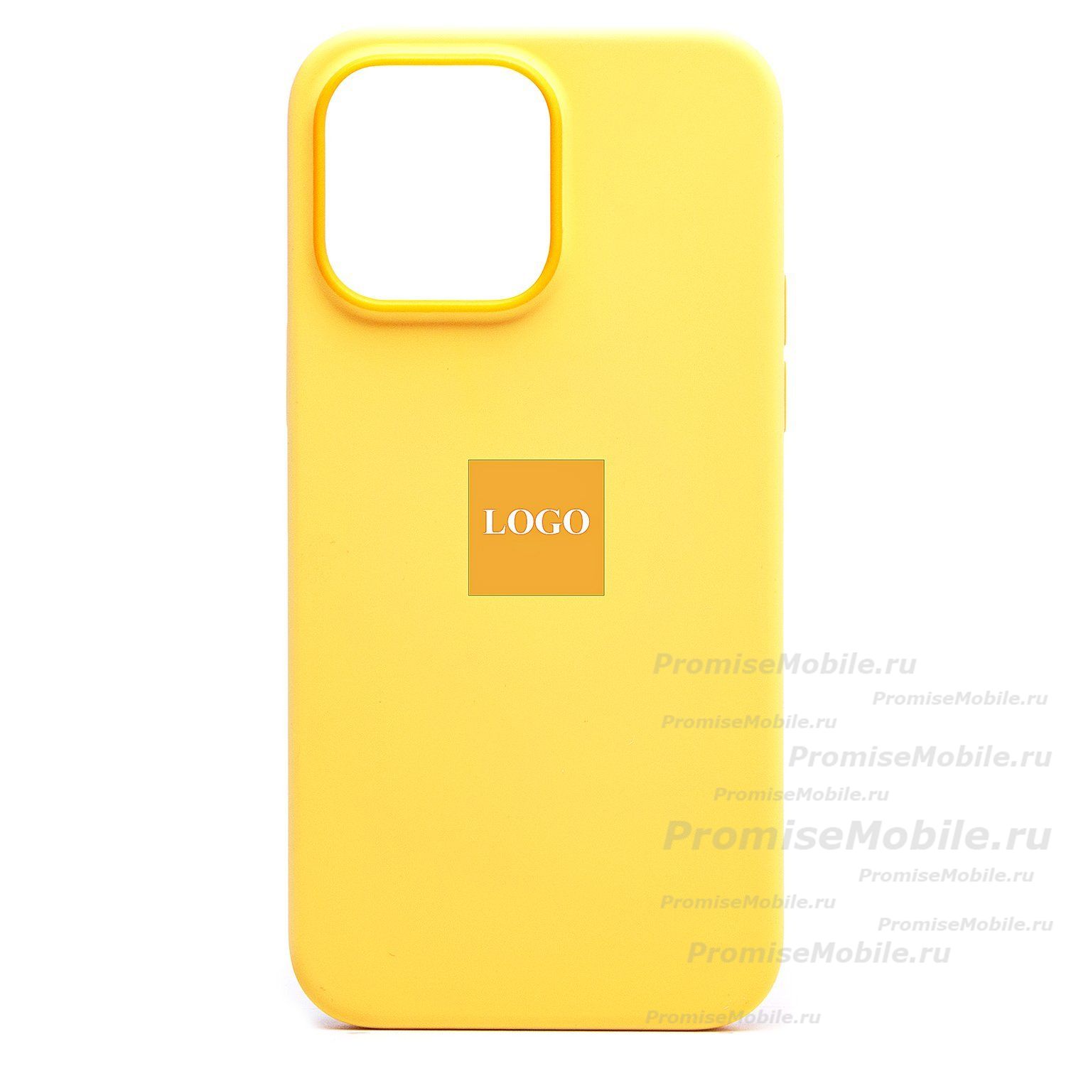 Чехол для Apple iPhone 14 Pro Max силиконовый MagSafe (анимация работает) <желтый> (премиум) ― 