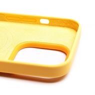 Чехол для Apple iPhone 14 Pro Max силиконовый MagSafe (анимация работает) <желтый> (премиум)