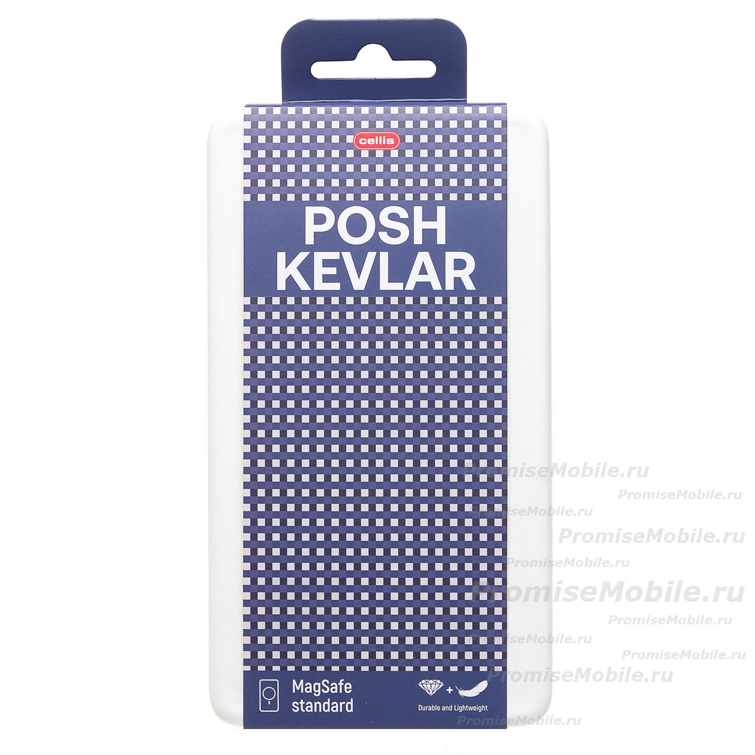 Чехол для Apple iPhone 16 пластиковый MagSafe POSH KEVLAR <синий> ― 