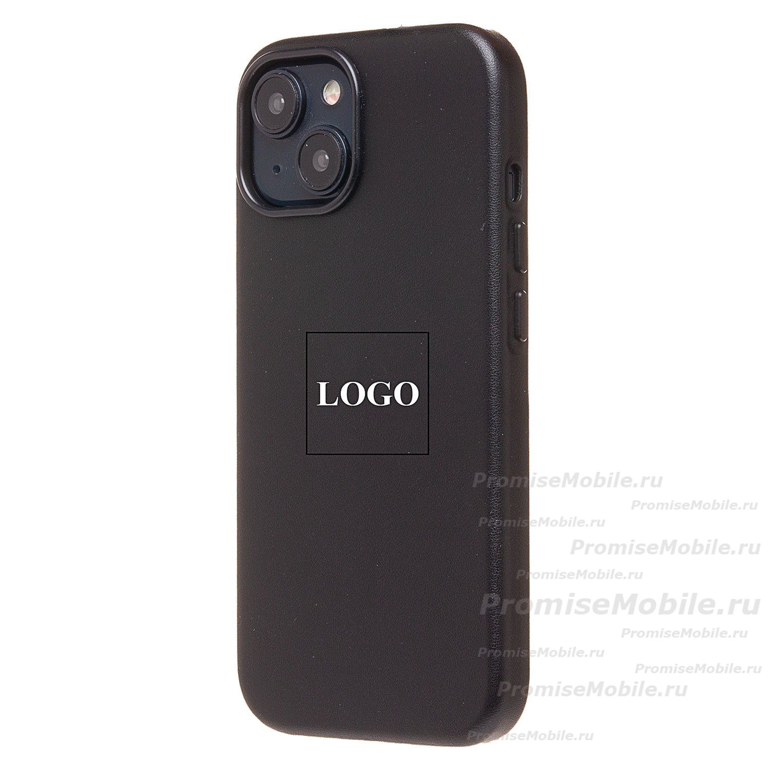 Чехол для Apple iPhone 15 экокожа MagSafe <черный> (премиум) ― 